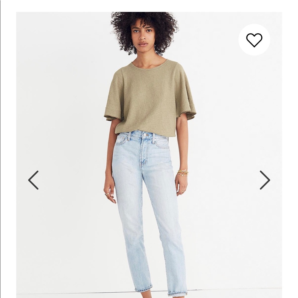 Texture & Thread Flutter Sleeve Top